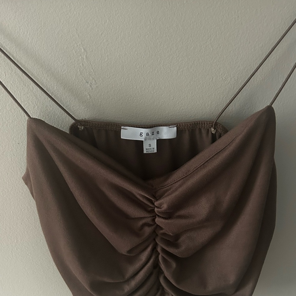 Brown Scrunchy Top by Gaze - Picture 8 of 8